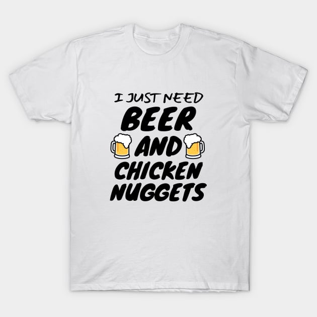 Beer And Chicken Nuggets T-Shirt by LunaMay